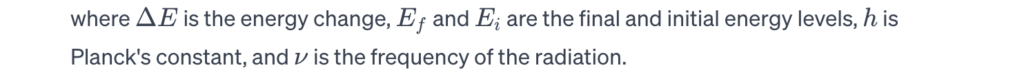 frequency of the radiation