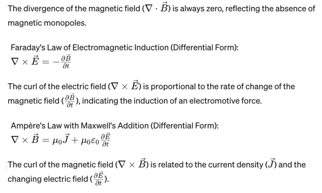 electromagnetic theory with Maxwell's Equations