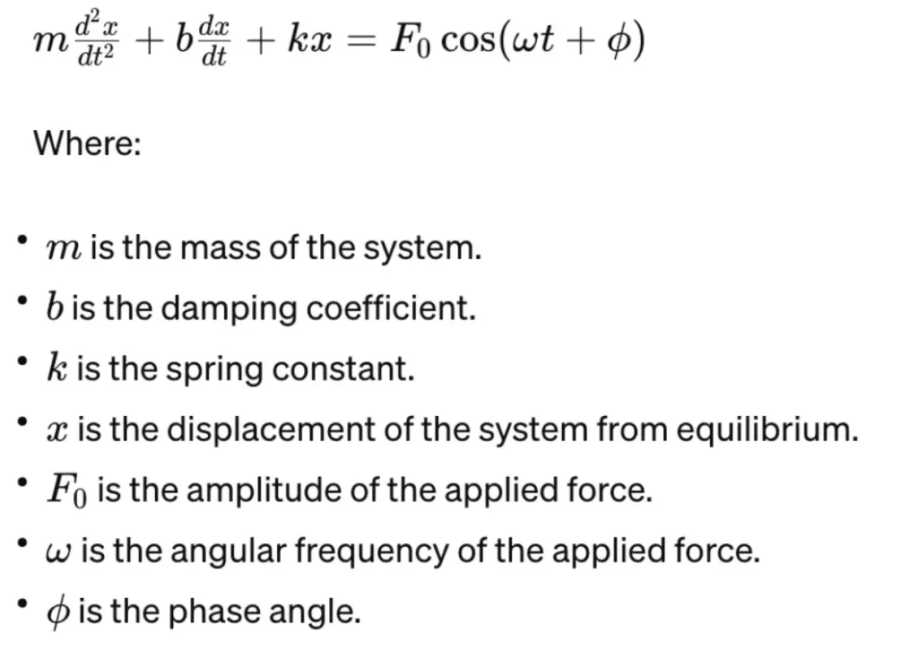 Mathematically, forced oscillations